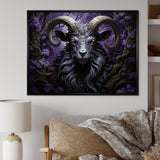 Abstract purple goat King - Goat Wall Art Prints