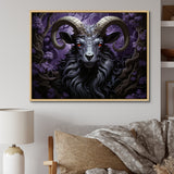 Abstract purple goat King - Goat Wall Art Prints