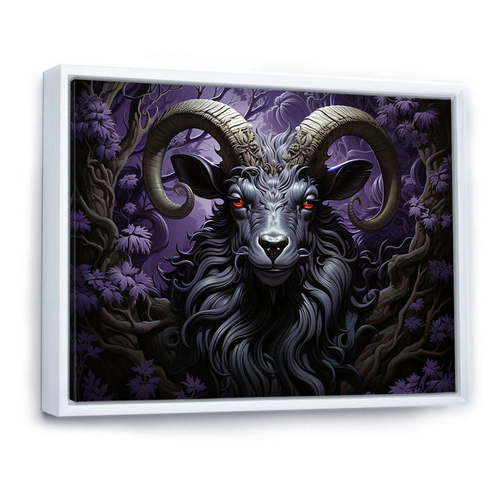 Abstract purple goat King - Goat Wall Art Prints