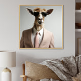 Suited up goat with sunglasses - Goat Wall Art Prints