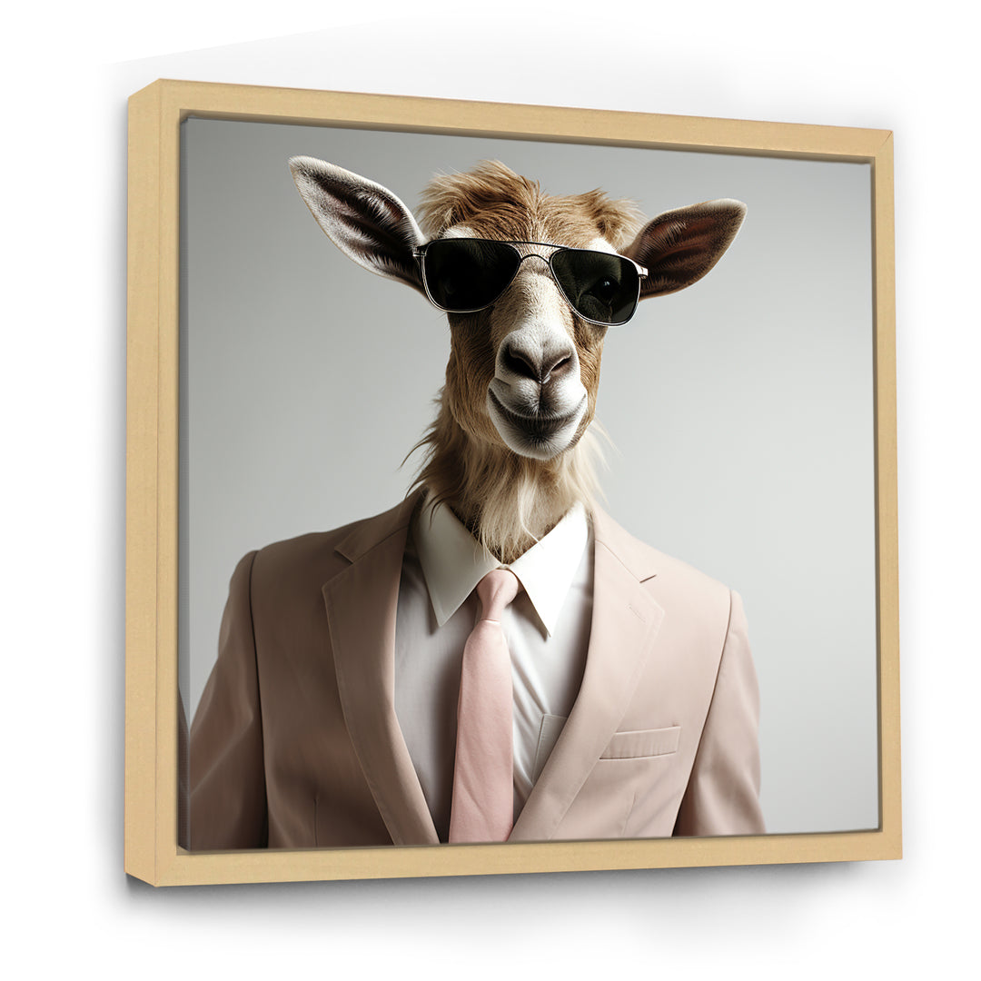 Suited up goat with sunglasses - Goat Wall Art Prints