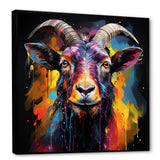 Popart Goat gazing portrait - Goat Wall Decor