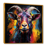 Popart Goat gazing portrait - Goat Wall Decor