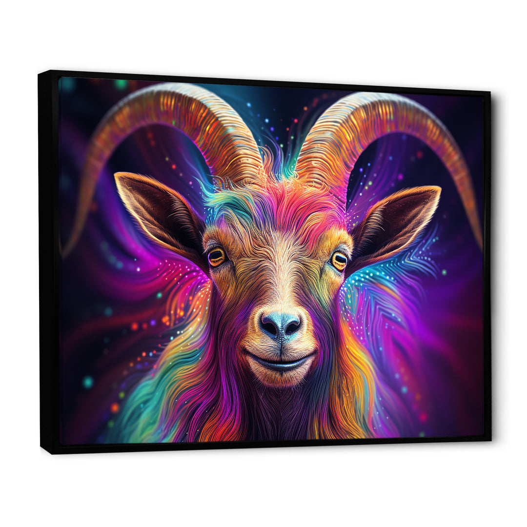 Celestial Gazing Goat portrait - Goat Wall Art Prints