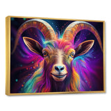 Celestial Gazing Goat portrait - Goat Wall Art Prints
