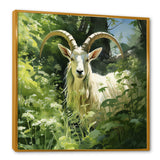 Pastoral goat Portrait - Goat Framed Canvas Art