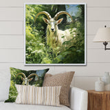 Pastoral goat Portrait - Goat Framed Canvas Art