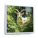 Pastoral goat Portrait - Goat Framed Canvas Art