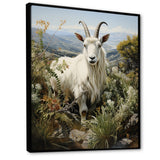 White meadow buck Goat Peaks - Goat Bedroom Wall Art
