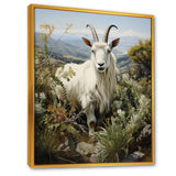 White meadow buck Goat Peaks - Goat Bedroom Wall Art