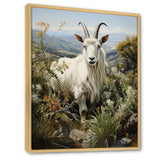 White meadow buck Goat Peaks - Goat Bedroom Wall Art