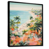 Pastel color Coastal Beach Scene paradise III - Coastal Canvas Wall Art