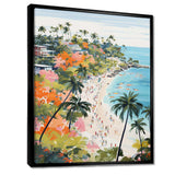 Coastal Beach Scene paradise in pastel color III - Coastal Canvas Wall Art