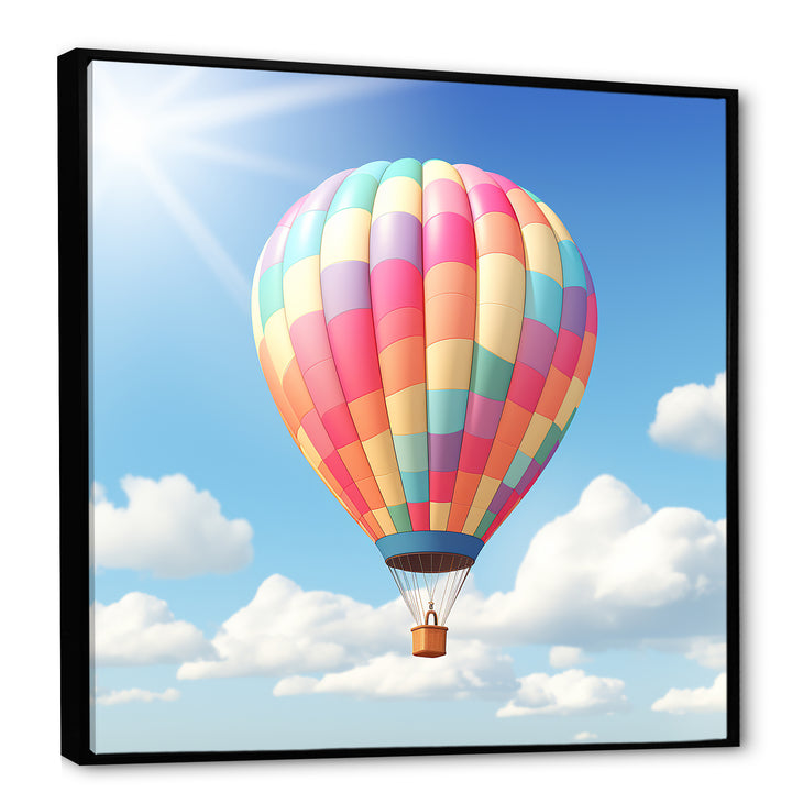 Hot Air Balloon in the sky I - Hot Air Balloon Canvas Wall Art