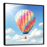 Hot Air Balloon in the sky I - Hot Air Balloon Canvas Wall Art