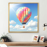 Hot Air Balloon in the sky I - Hot Air Balloon Canvas Wall Art