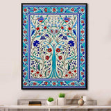 Blue Tiled marocain door III - Abstract Canvas Wall Art