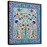 Blue Tiled marocain door III - Abstract Canvas Wall Art