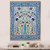 Blue Tiled marocain door III - Abstract Canvas Wall Art