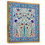 Blue Tiled marocain door III - Abstract Canvas Wall Art