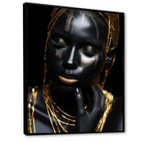 Black and gold Feminine Essence portrait 4 - Fashion Canvas Wall Art