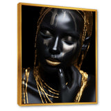 Black and gold Feminine Essence portrait 4 - Fashion Canvas Wall Art