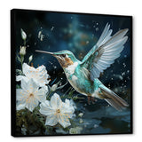 Green floral dancing Hummingbird - Hummingbird Wall Decor