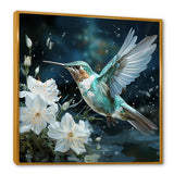 Green floral dancing Hummingbird - Hummingbird Wall Decor