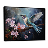 Pink Fluttering Emerald Hummingbird - Pink Hummingbird Wall Art