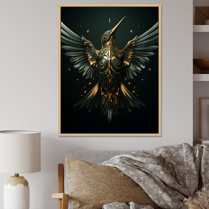 Blue Harmonious Hovering Hummingbird - Hummingbird Wall Decor
