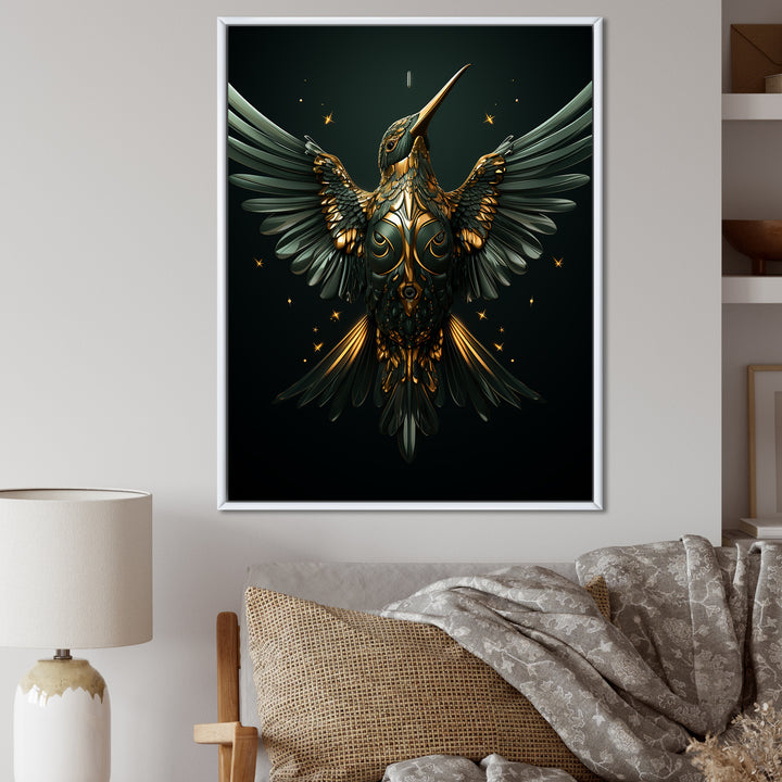 Blue Harmonious Hovering Hummingbird - Hummingbird Wall Decor