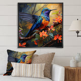 Blue Vigorous Vibrance Hummingbird - Hummingbird Wall Art Prints