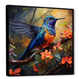 Blue Vigorous Vibrance Hummingbird - Hummingbird Wall Art Prints