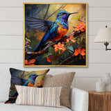 Blue Vigorous Vibrance Hummingbird - Hummingbird Wall Art Prints