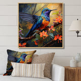 Blue Vigorous Vibrance Hummingbird - Hummingbird Wall Art Prints