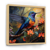 Blue Vigorous Vibrance Hummingbird - Hummingbird Wall Art Prints