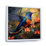 Blue Vigorous Vibrance Hummingbird - Hummingbird Wall Art Prints