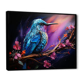 Blue Hummingbird floral twilight Wonder - Hummingbird Home Decor Art