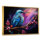 Blue Hummingbird floral twilight Wonder - Hummingbird Home Decor Art