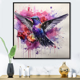 Hummingbird Fluttering Jewel - Hummingbird Living Room Wall Art