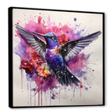 Hummingbird Fluttering Jewel - Hummingbird Living Room Wall Art