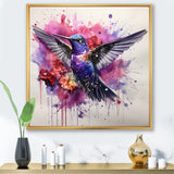 Hummingbird Fluttering Jewel - Hummingbird Living Room Wall Art