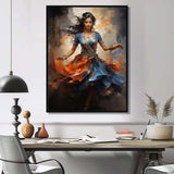 Indian Art Bharatanatyam Pose dancing IV - People Canvas Wall Art