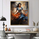 Indian Art Bharatanatyam Pose dancing IV - People Canvas Wall Art