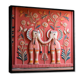 Indian Art Jaipur Elephants 1 - People Canvas Wall Art