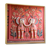 Indian Art Jaipur Elephants 1 - People Canvas Wall Art