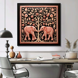 Indian Art Jaipur Elephants 3 - People Canvas Wall Art