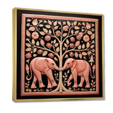 Indian Art Jaipur Elephants 3 - People Canvas Wall Art