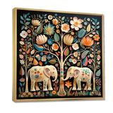 Indian Art Jaipur Elephants 4 - People Canvas Wall Art