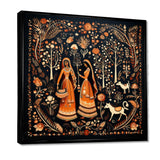 Indian Art Rajasthani Folklore tales II - People Canvas Wall Art